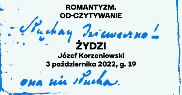 Romantyzm. Od-czytywanie | „Żydzi”